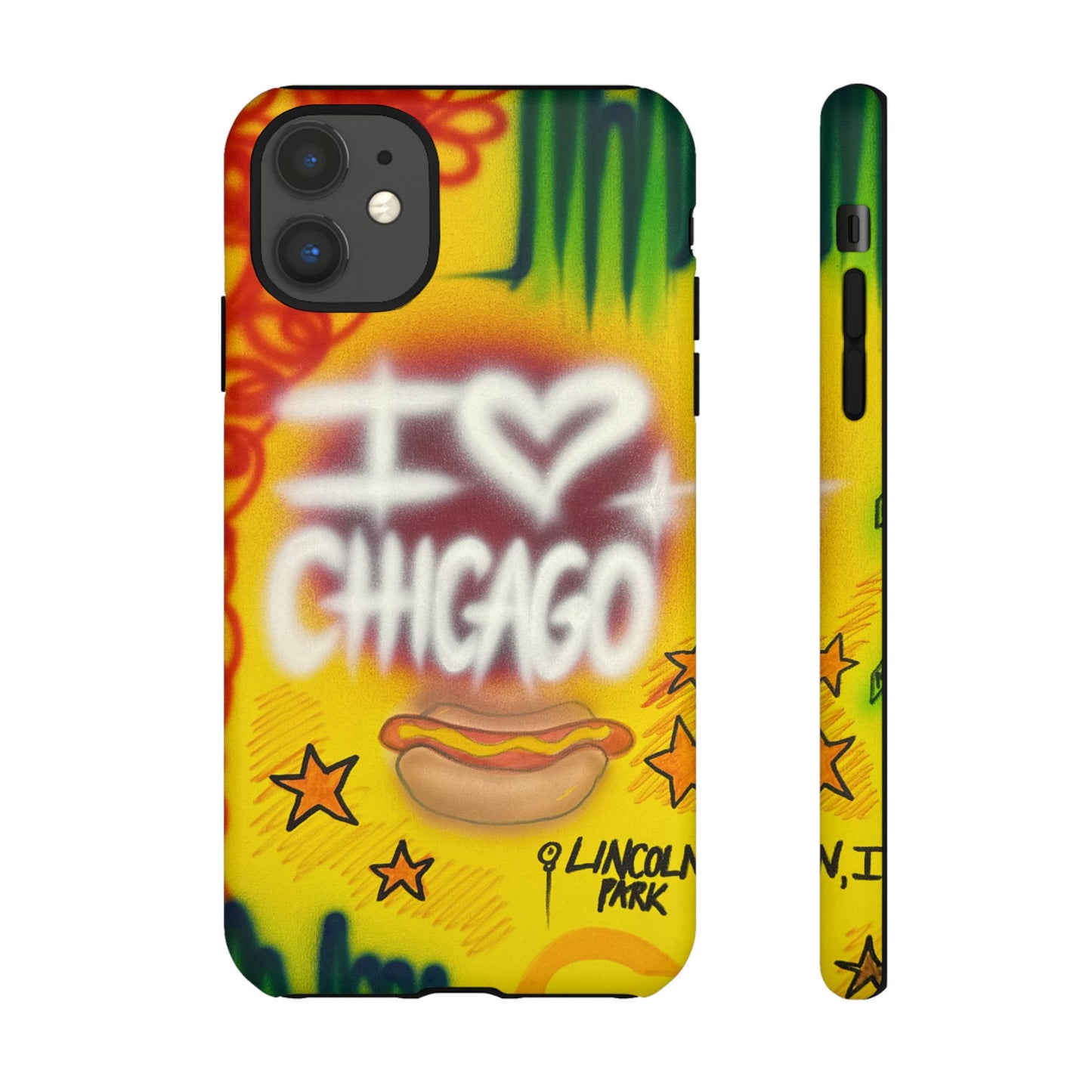 "chicago" airbrush iPhone case