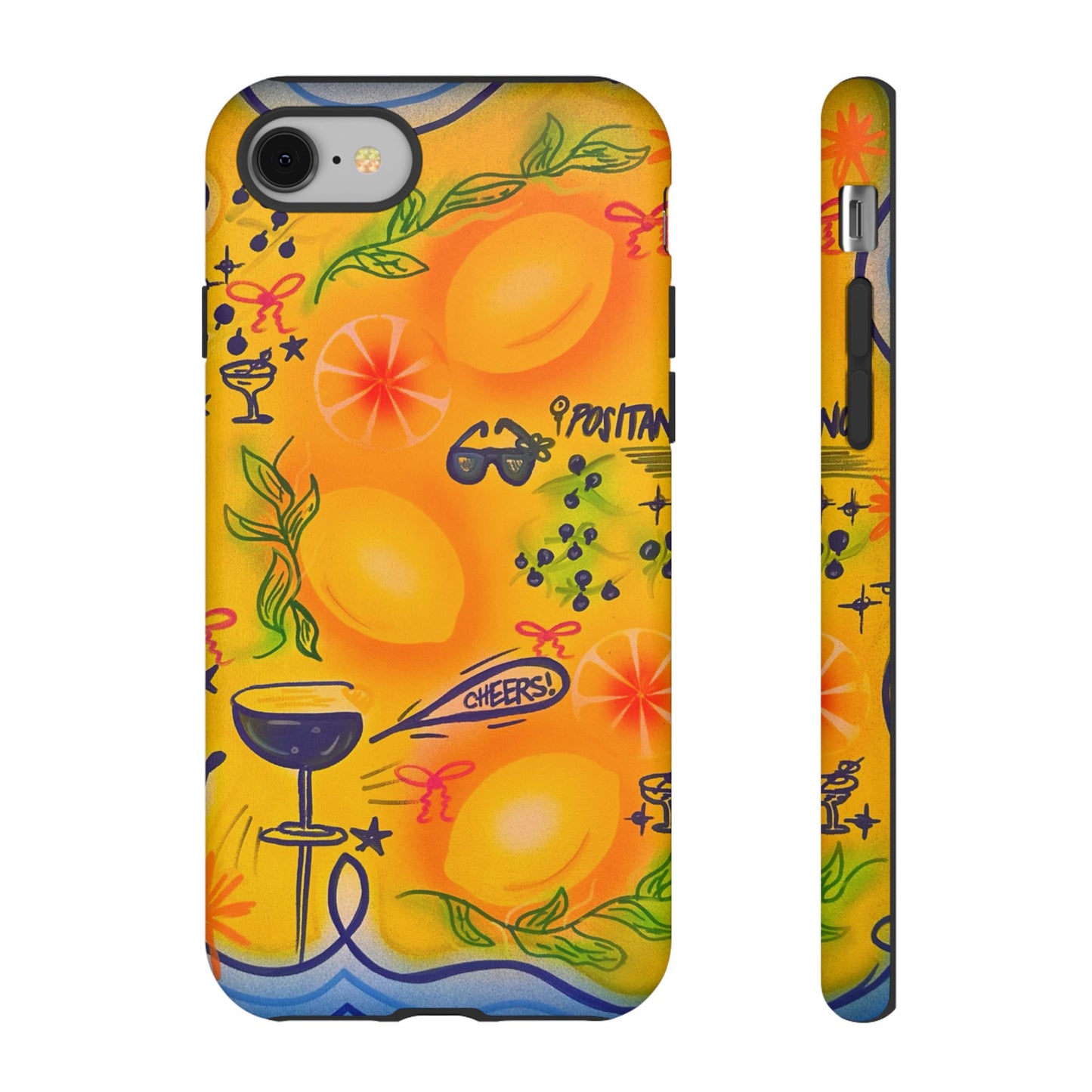 "citrus coastline" airbrush iPhone case