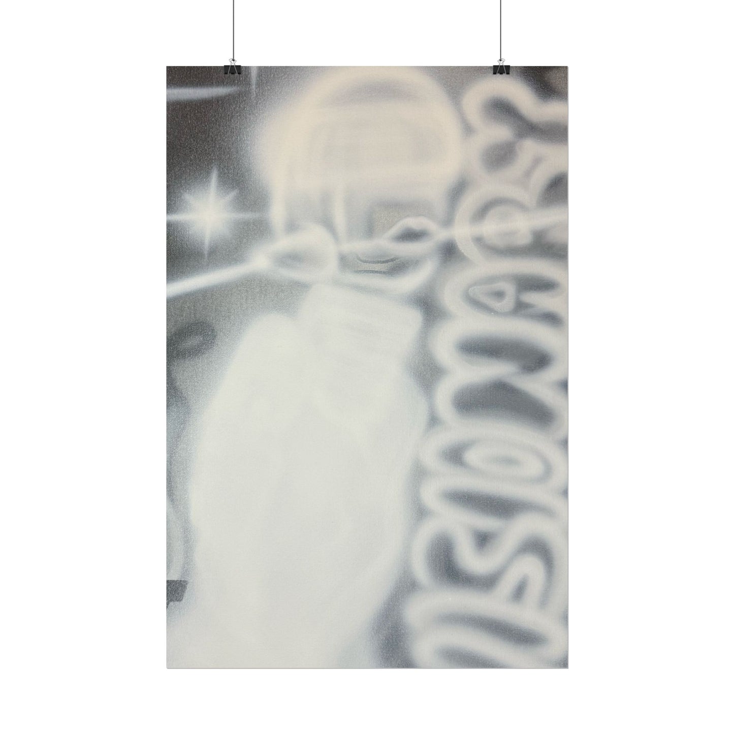 "visionary" airbrush rolled print