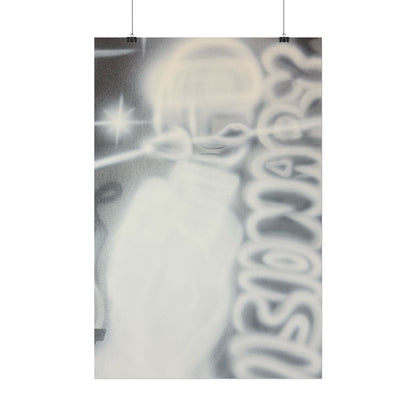"visionary" airbrush rolled print