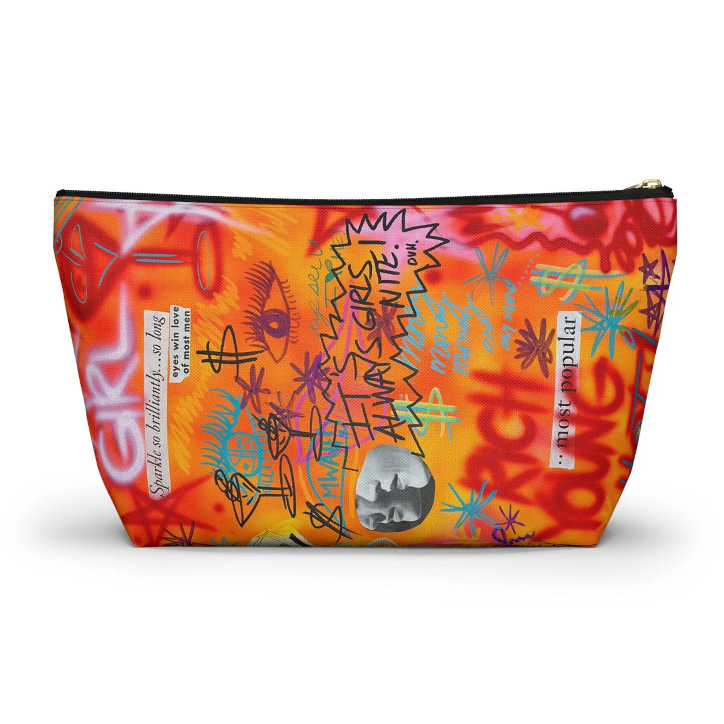 "young, rich, hot" airbrush makeup pouch