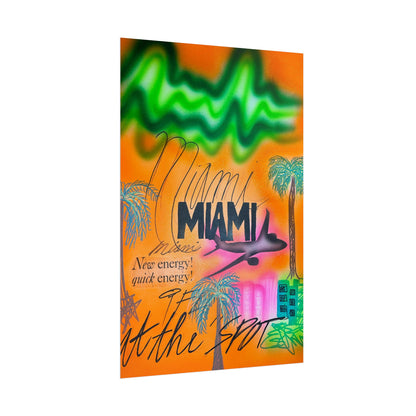 "miami, fl" airbrush rolled print