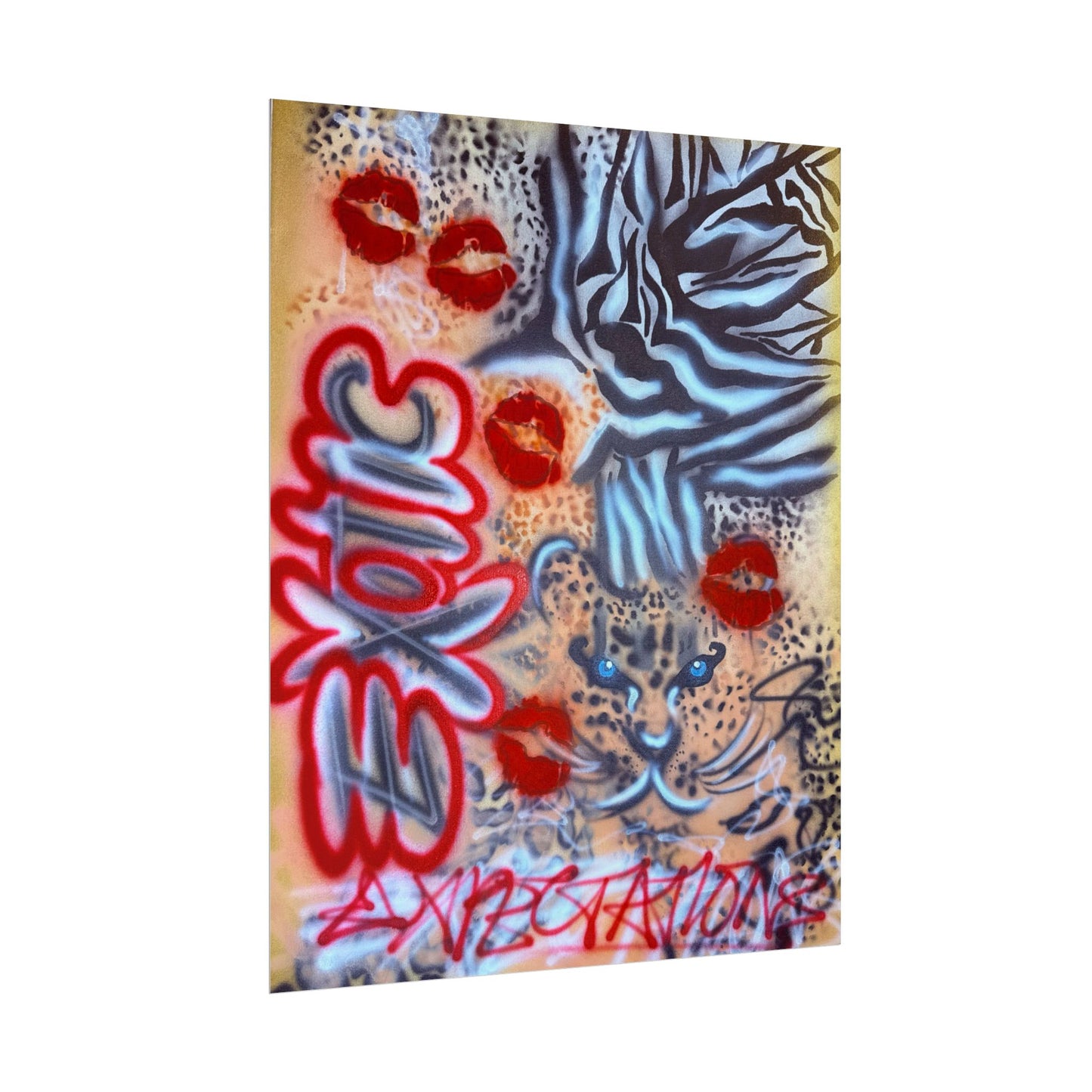 "exotic expectations" airbrush rolled print