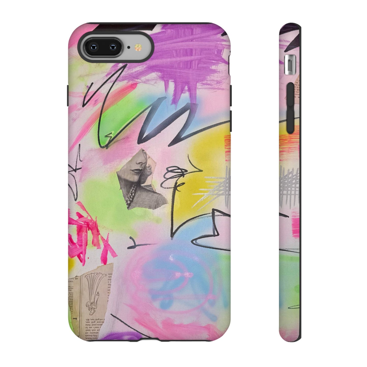 "pastel static" airbrush iPhone case