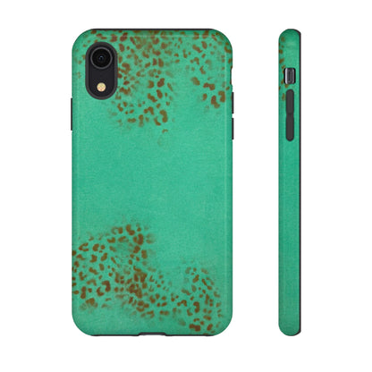 "teal cheetah" airbrush iPhone case
