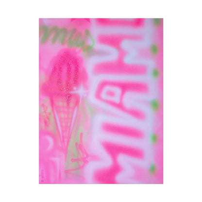 "sunset sorbet" airbrush rolled print