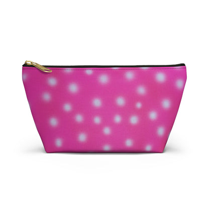 "bubblegum polka dot" airbrush makeup pouch