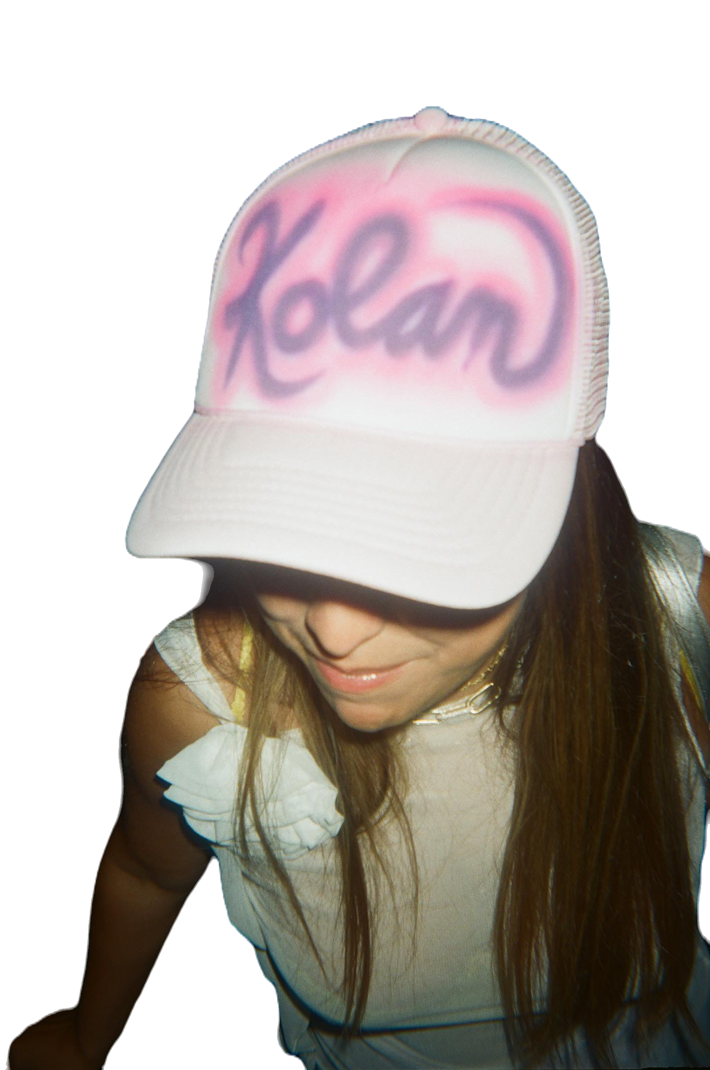 custom name airbrush trucker hat