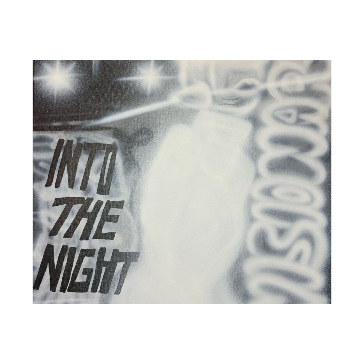 "into the night pt. 2" airbrush horizontal print