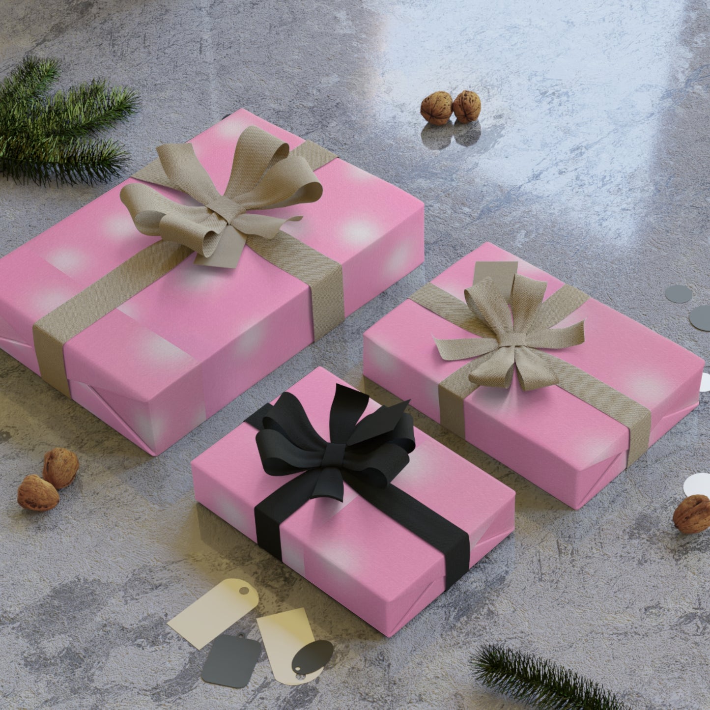 "strawberry swirl polka dot" airbrush wrapping paper
