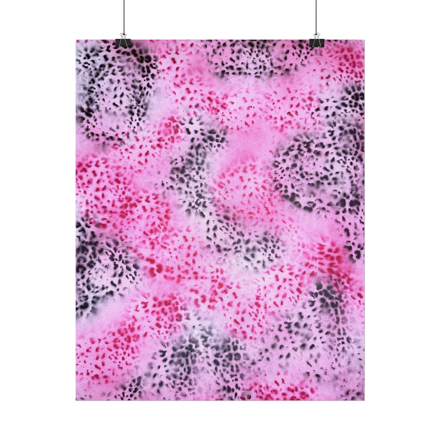 "pink cheetah pt. 2" airbrush rolled print