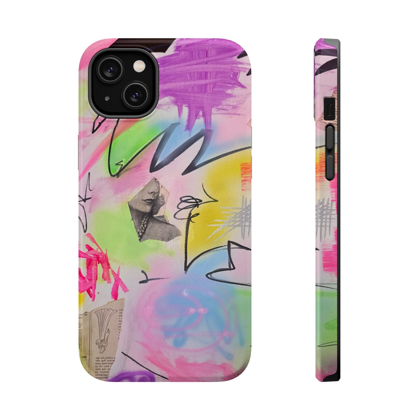 MagSafe "pastel static" airbrush iPhone case