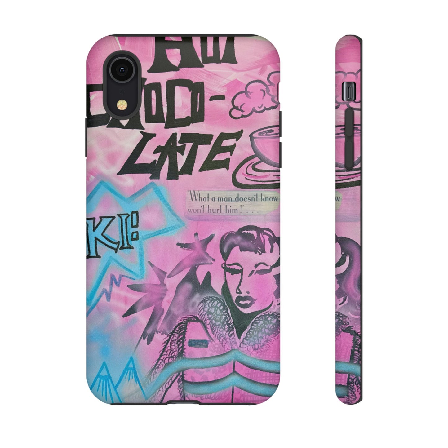 "avant le ski" airbrush iPhone case