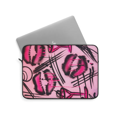 "glossy pout" airbrush laptop sleeve
