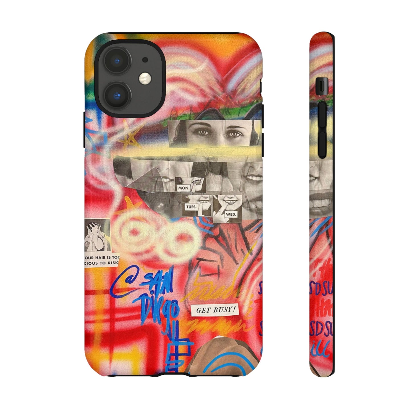 limited edition "get busy" airbrush iPhone case