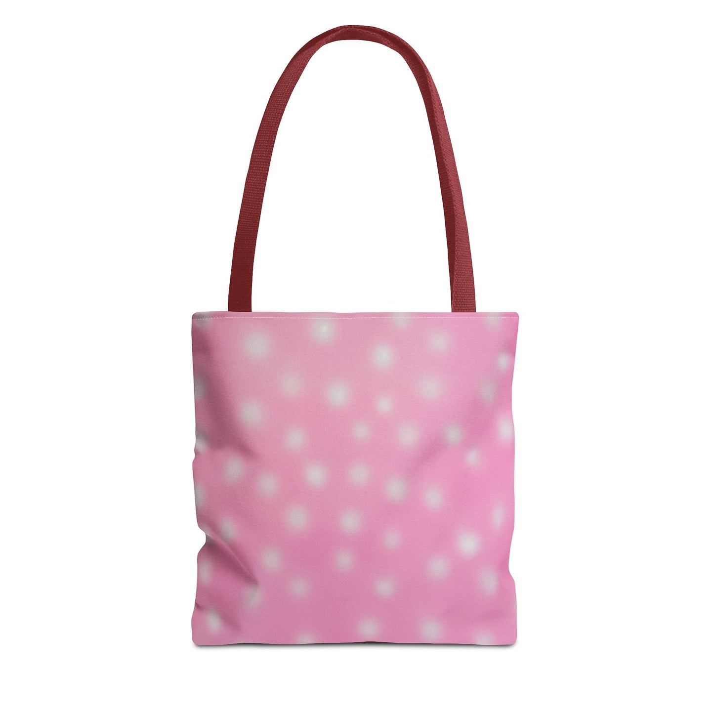 "strawberry swirl polka dot" airbrush tote bag