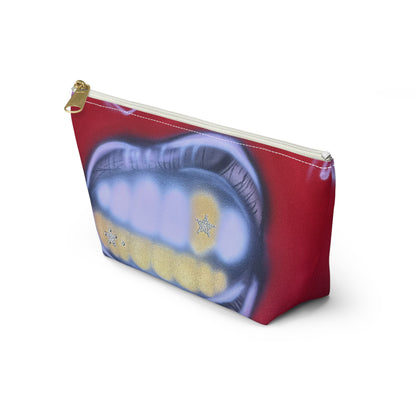 "bite me bling" airbrush makeup pouch