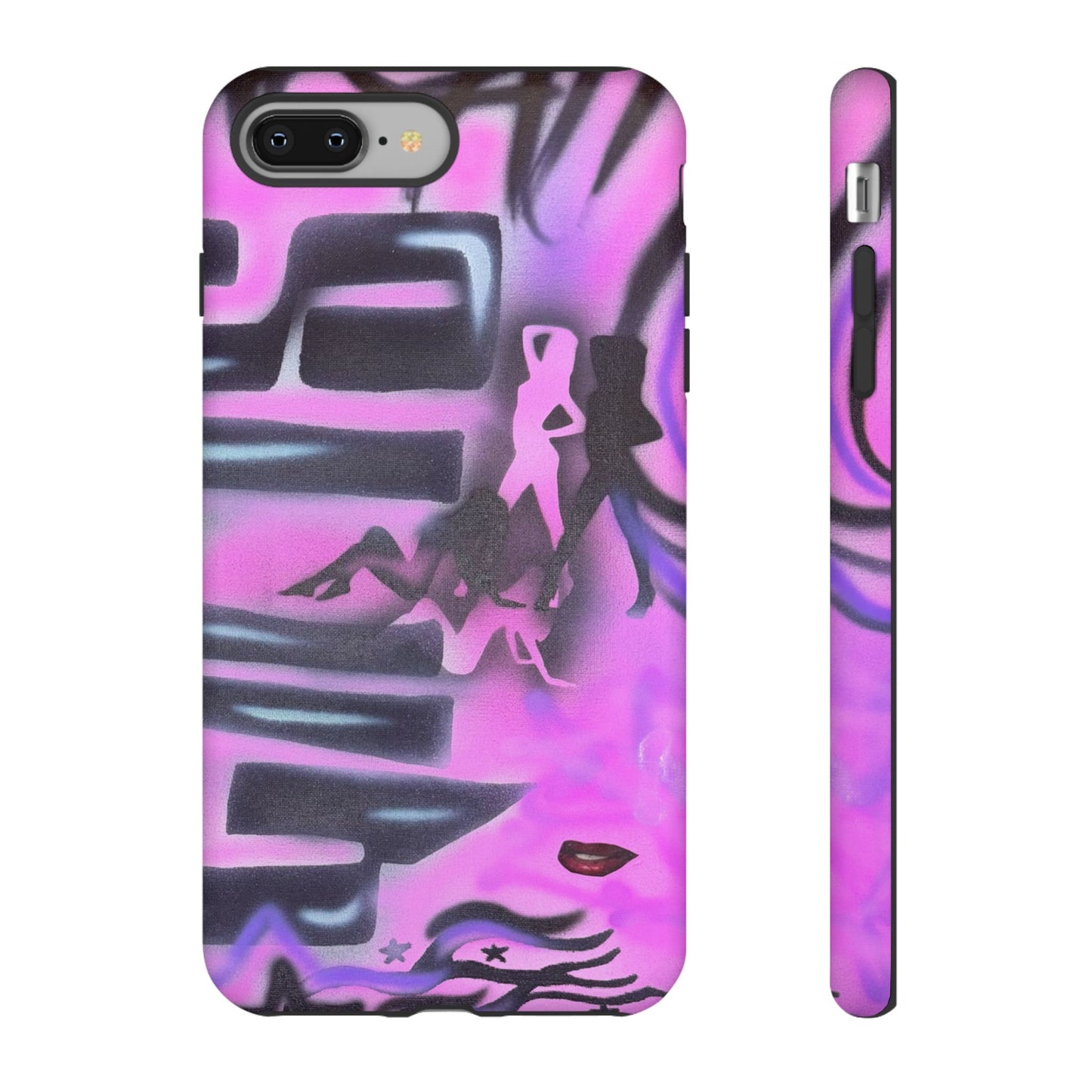 "neon nights" airbrush iPhone case