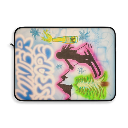 "winter escape" airbrush laptop sleeve