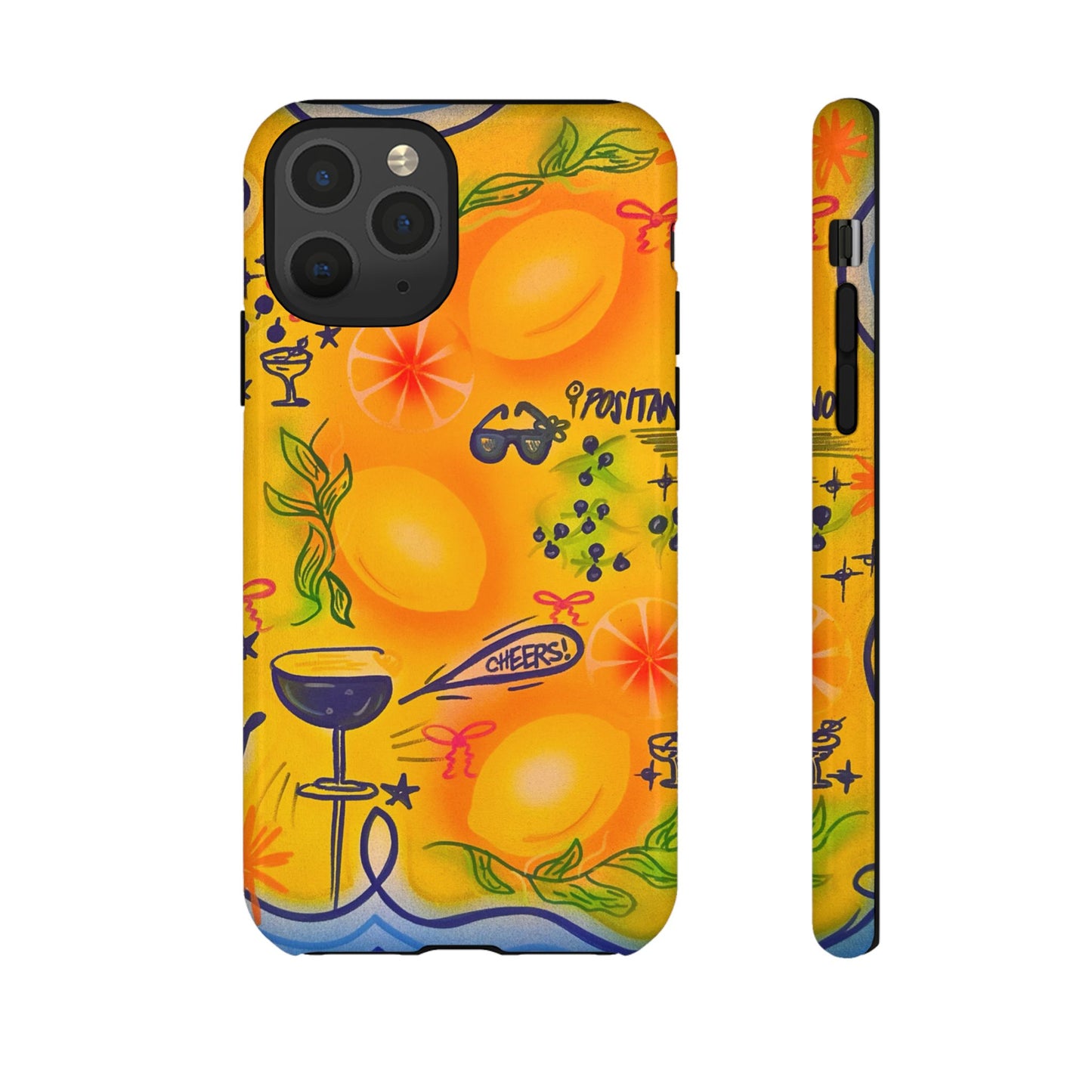 "citrus coastline" airbrush iPhone case
