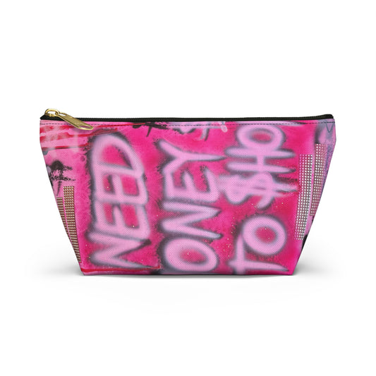 "need $$ to shop" airbrush makeup pouch