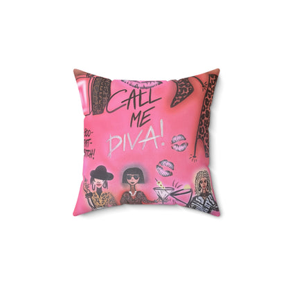 "party diva" airbrush pillow