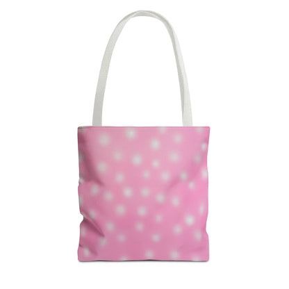 "strawberry swirl polka dot" airbrush tote bag