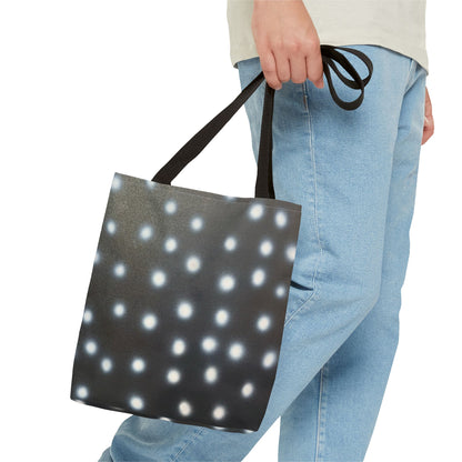 "coconut noir polka dot" airbrush tote bag