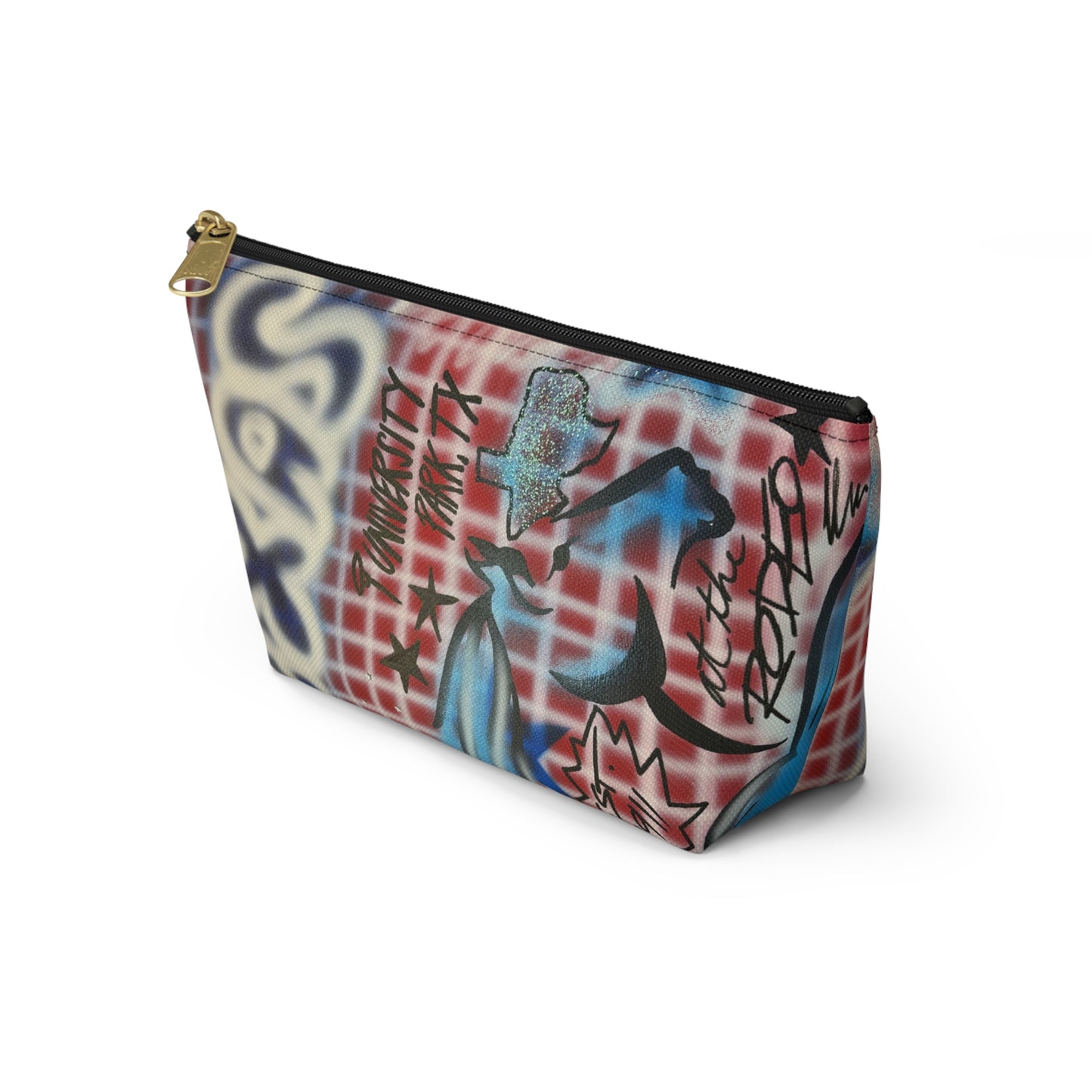 "texas" airbrush makeup pouch