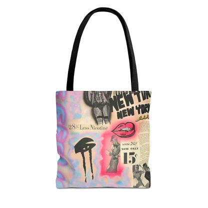 "new york, new york" airbrush tote bag