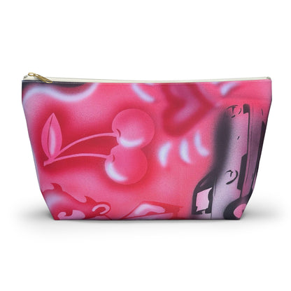 "on her way" airbrush makeup pouch