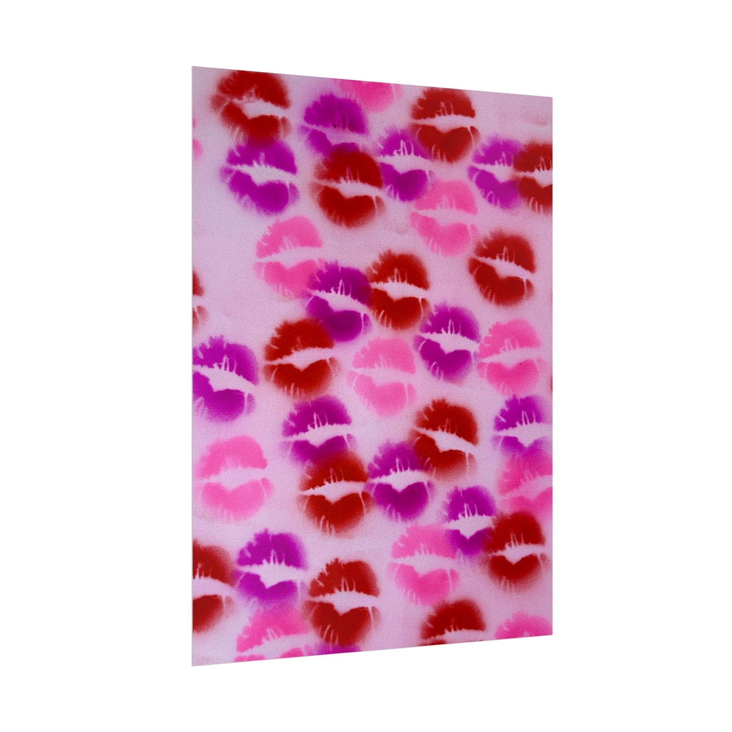 "mwah!" airbrush rolled print