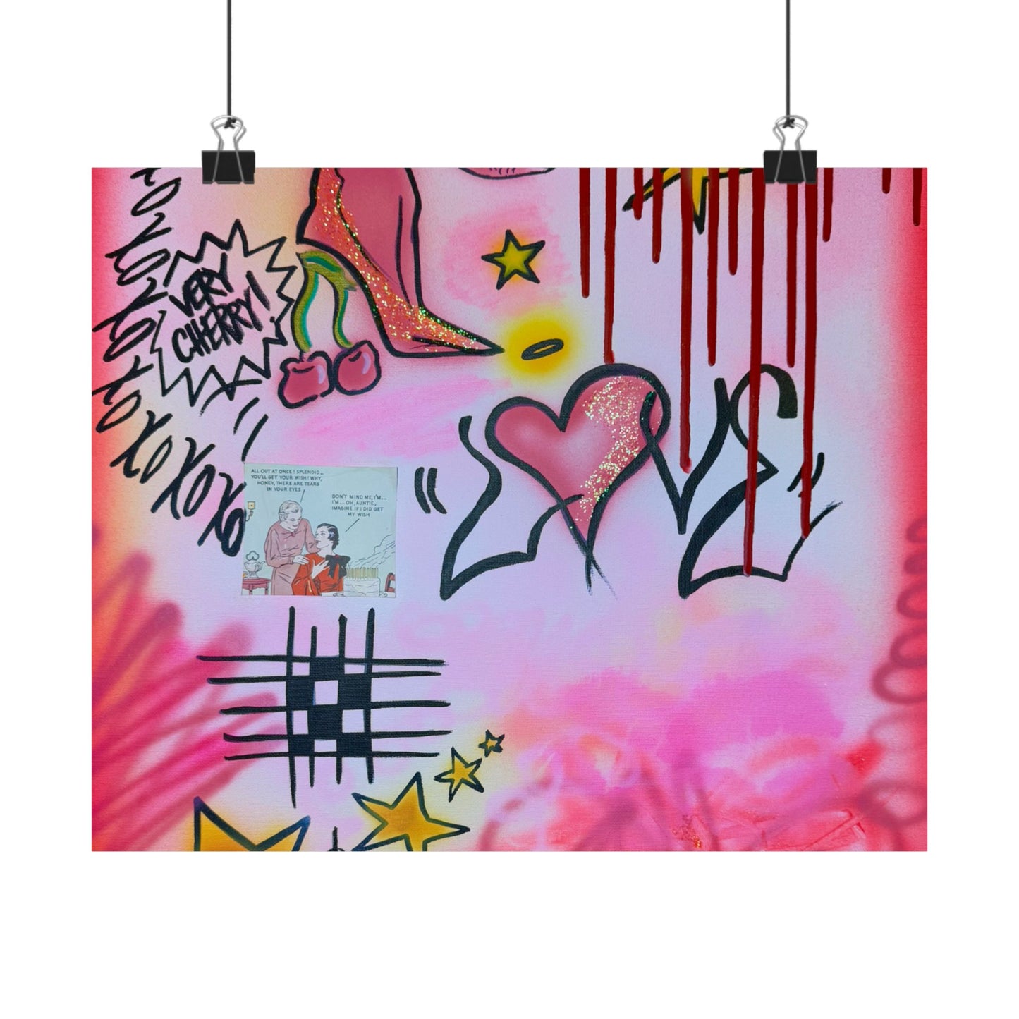 "cherry luvr" airbrush horizontal print