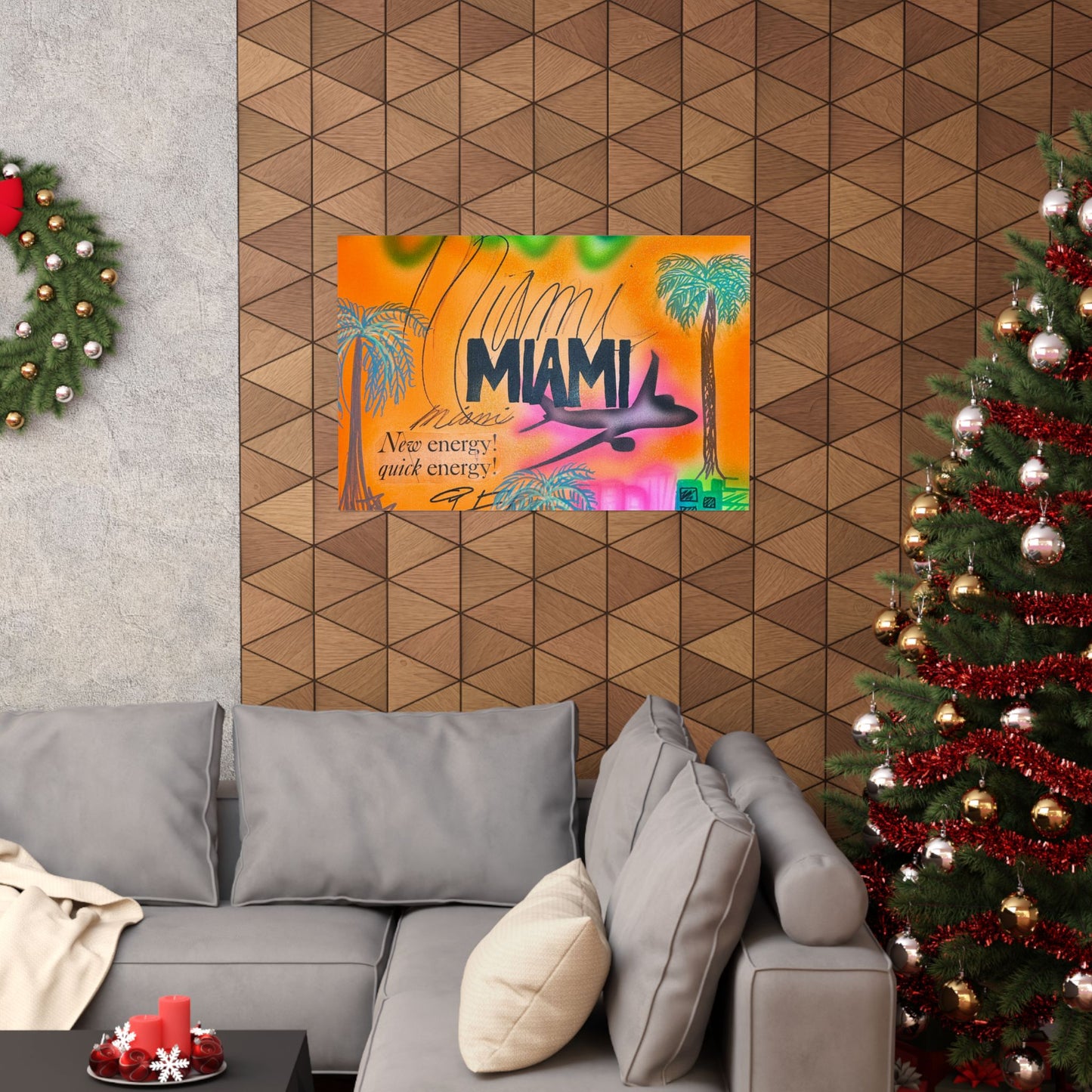 "miami, fl" airbrush horizontal print