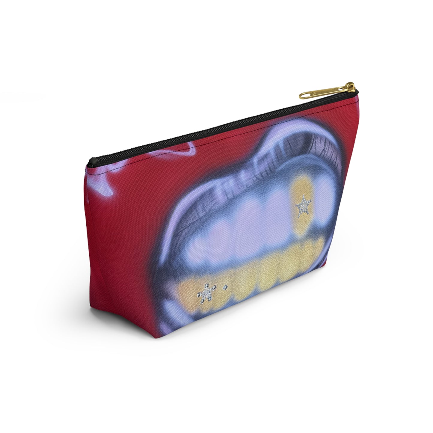 "bite me bling" airbrush makeup pouch