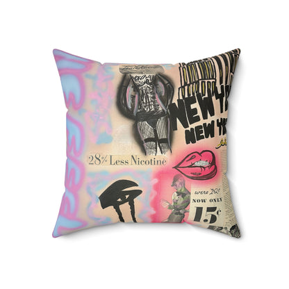 "new york, new york" airbrush pillow