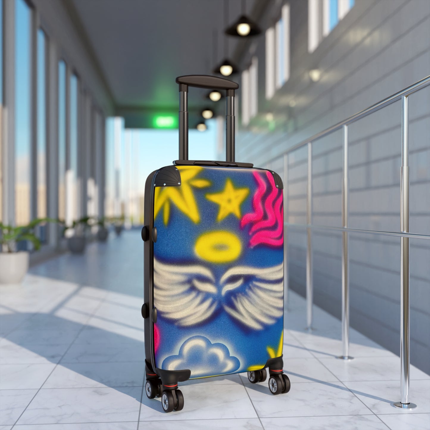 "celestial halo" airbrush suitcase