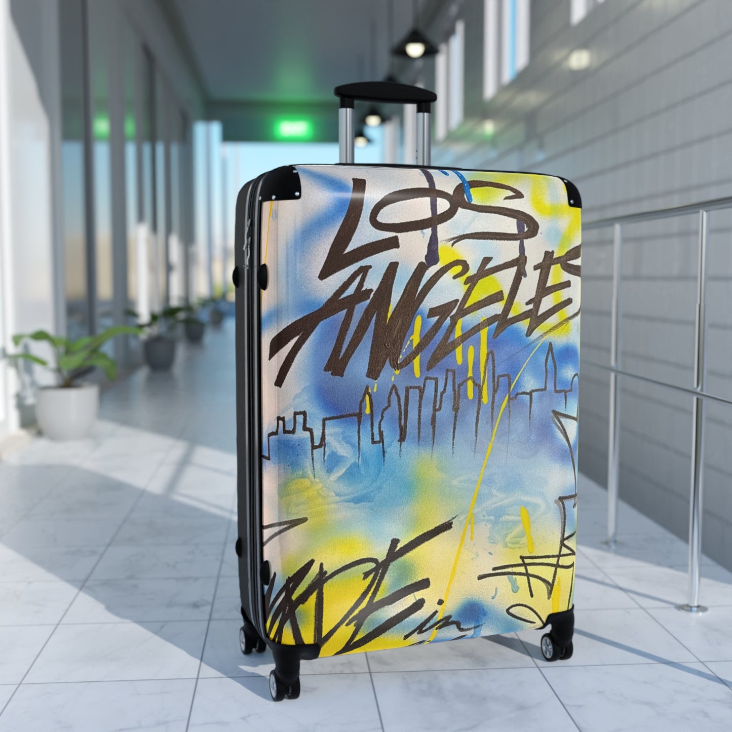 "los angeles" airbrush suitcase