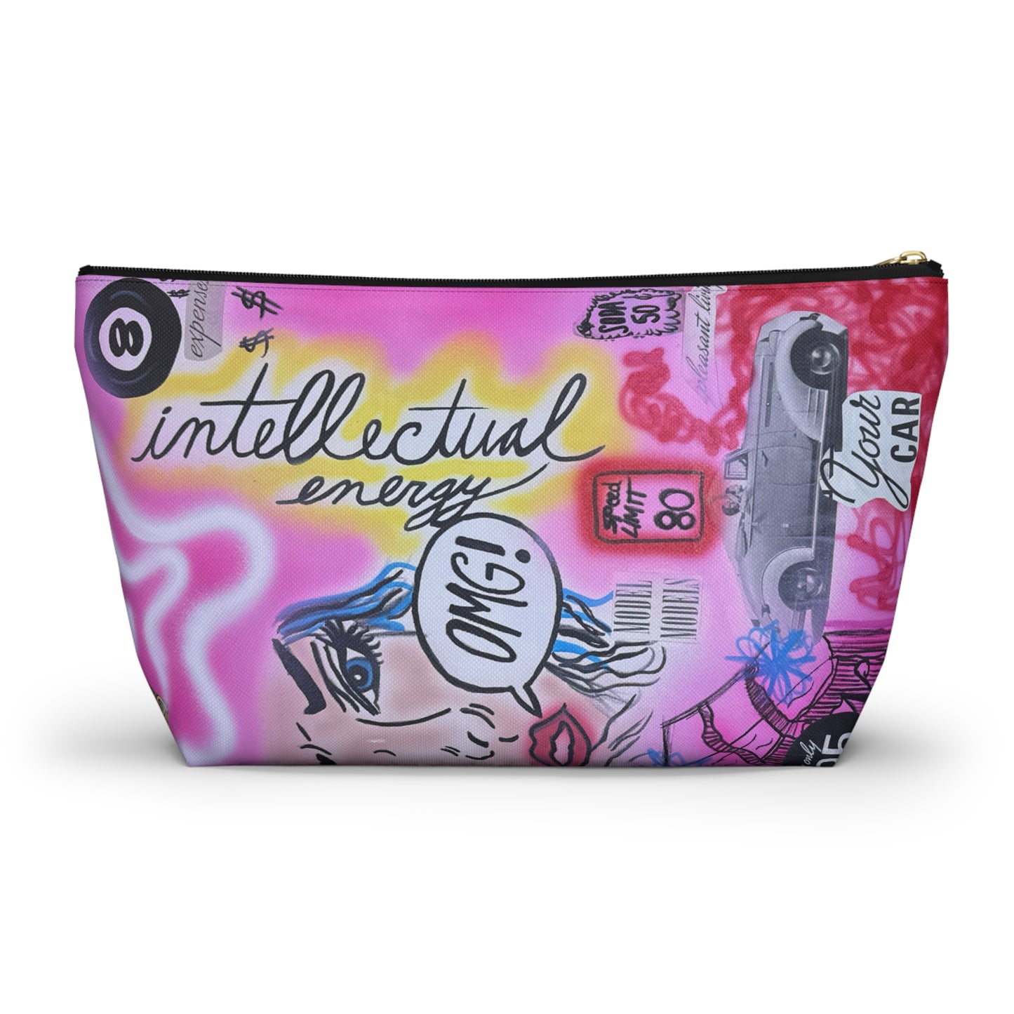 "intellectual energy" airbrush makeup pouch