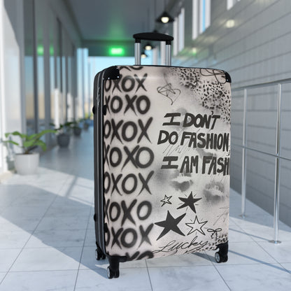 "i am fashion" airbrush suitcase