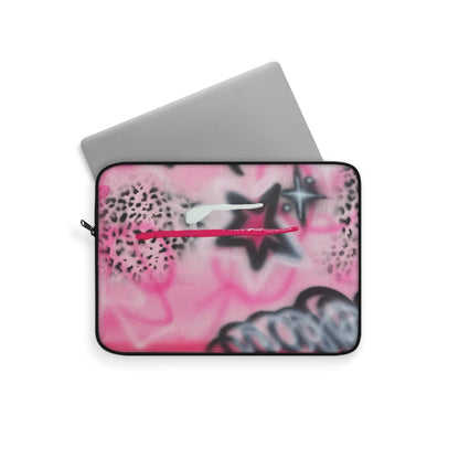 "pink cheetah" airbrush laptop sleeve