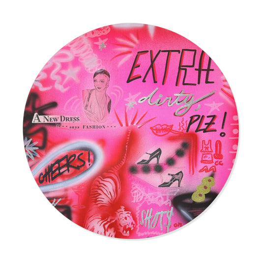 "extra dirty, plz" airbrush vinyl sticker