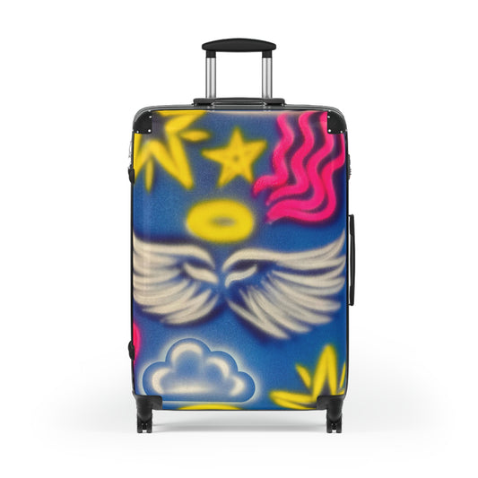"celestial halo" airbrush suitcase