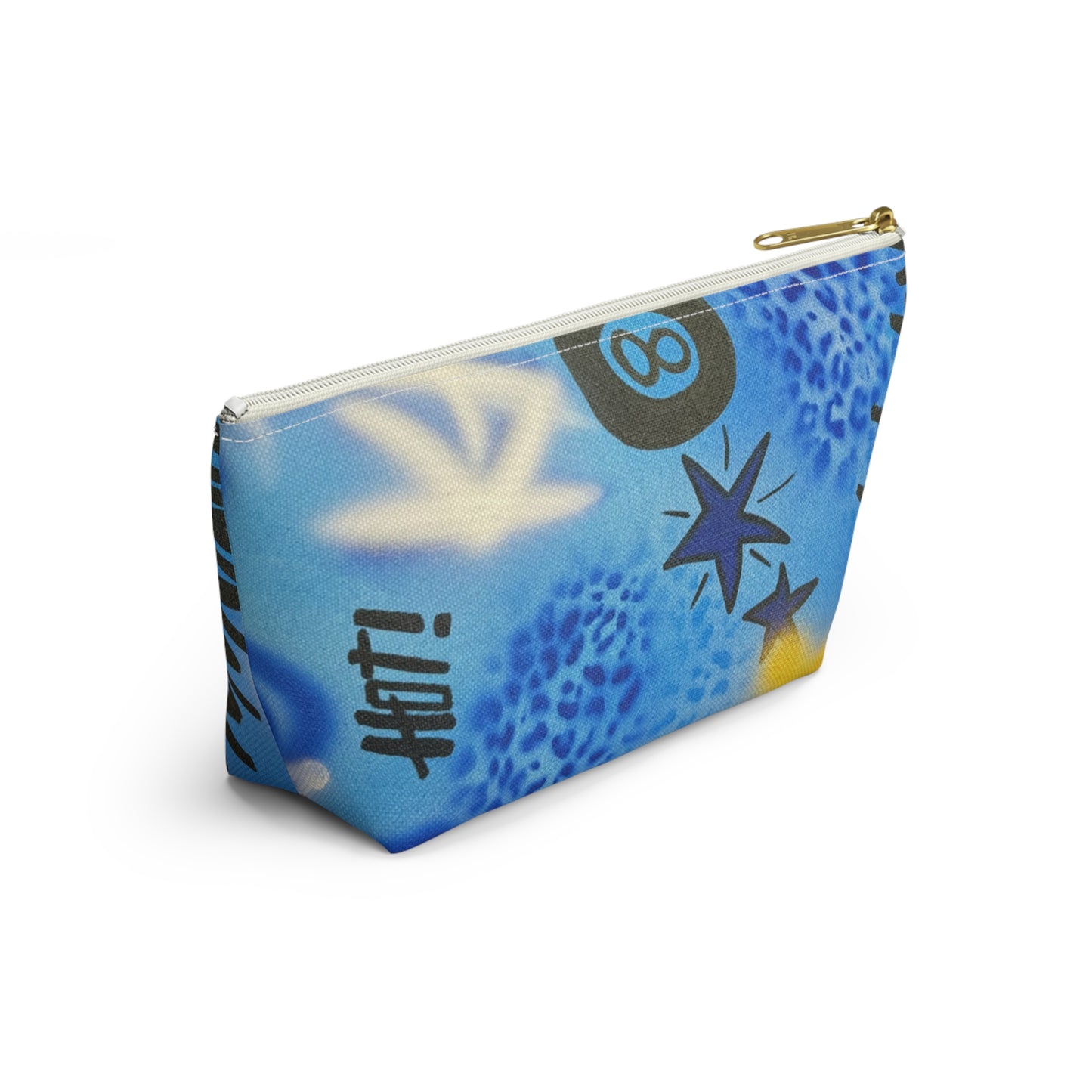"brilliant blues" airbrush makeup pouch