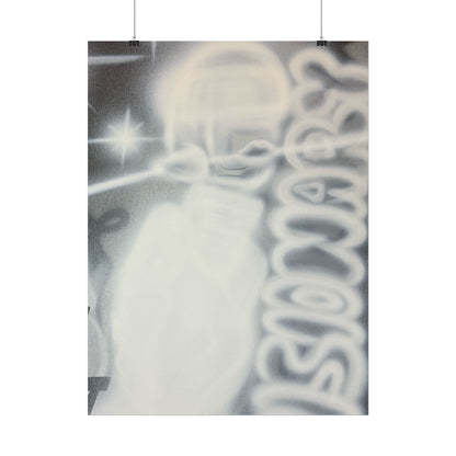 "visionary" airbrush rolled print