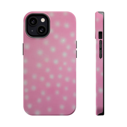 MagSafe "strawberry swirl polka dot" airbrush iPhone case