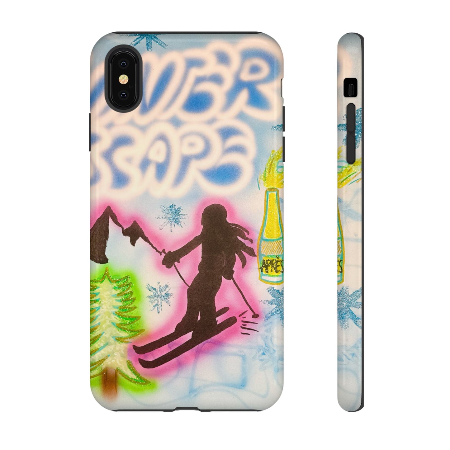 "winter escape" airbrush iPhone case