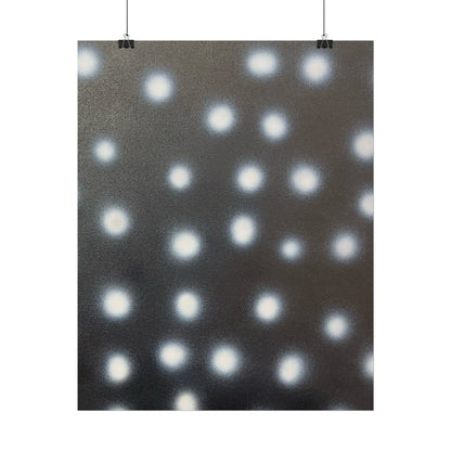 "coconut noir polka dots" airbrush rolled print