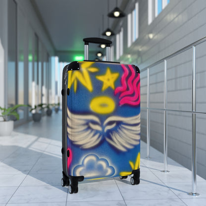 "celestial halo" airbrush suitcase