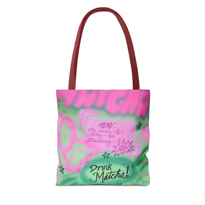 "matcha" airbrush tote bag